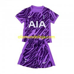 Camisola Tottenham Hotspur Guarda-redes Criança Equipamento Terceiro 2024-2025 Manga Curta